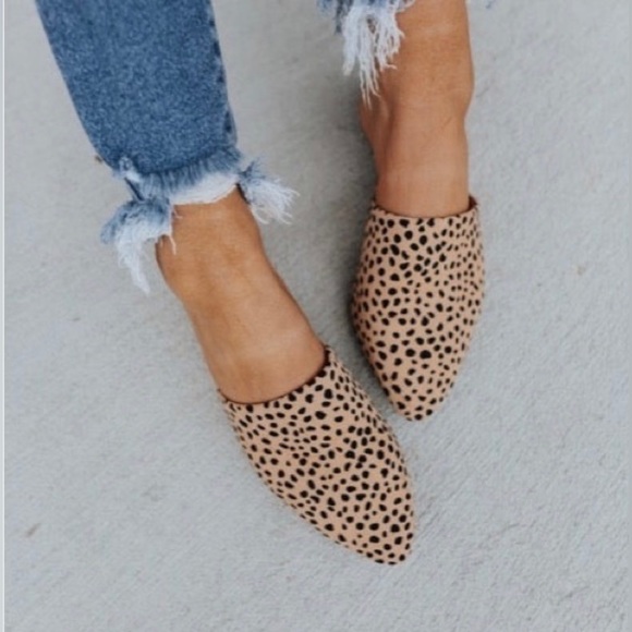 Qupid Shoes - Qupid Animal Print Flat Mules